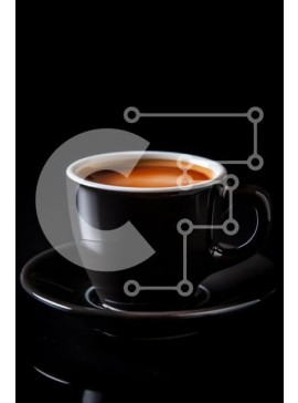 Σετ των 2 Intra Συλλεκτικό Ξύλινο Παζλ Plywood  4mm - Κομψό φλιτζάνι μαύρου καφέ Σε Ξύλινο Κουτί - Διαστάσεις: 10x10 cm – 25 κομμάτια