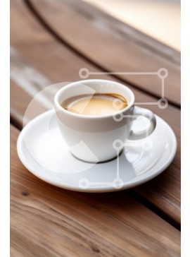 Σετ των 2 Intra Συλλεκτικό Ξύλινο Παζλ Plywood  4mm - Φλιτζάνι καφέ σε ξύλινο τραπέζι Σε Ξύλινο Κουτί - Διαστάσεις: 10x10 cm – 25 κομμάτια