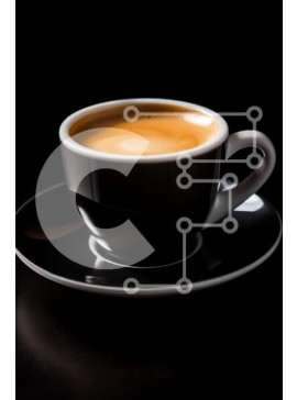 Σετ των 2 Intra Συλλεκτικό Ξύλινο Παζλ Plywood  4mm - Κοντινό πλάνο του φλιτζάνι καφέ σε μαύρο φόντο Σε Ξύλινο Κουτί - Διαστάσεις: 10x10 cm – 25 κομμάτια