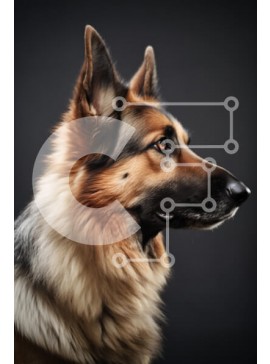 Σετ των 2 Intra Συλλεκτικό Ξύλινο Παζλ Plywood  4mm - Προφίλ Γερμανικού Ποιμενικού Σκύλου Σε Ξύλινο Κουτί - Διαστάσεις: 10x10 cm – 25 κομμάτια