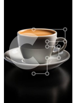 Σετ των 2 Intra Συλλεκτικό Ξύλινο Παζλ Plywood  4mm - Κομψό φλιτζάνι καφέ σε μαύρο φόντο Σε Ξύλινο Κουτί - Διαστάσεις: 10x10 cm – 25 κομμάτια