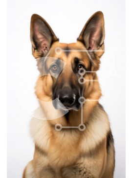 Σετ των 2 Intra Συλλεκτικό Ξύλινο Παζλ Plywood  4mm - Πορτρέτο γερμανικού ποιμενικού σκύλου Σε Ξύλινο Κουτί - Διαστάσεις: 10x10 cm – 25 κομμάτια