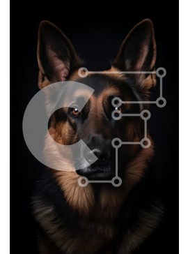 Σετ των 2 Intra Συλλεκτικό Ξύλινο Παζλ Plywood  4mm - Πορτρέτο Γερμανικού Ποιμενικού Σε Ξύλινο Κουτί - Διαστάσεις: 10x10 cm – 25 κομμάτια