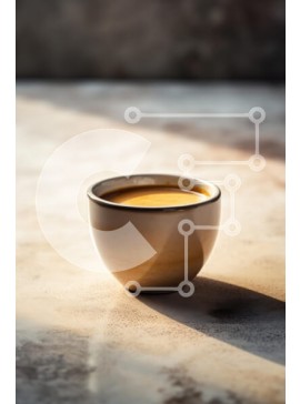 Σετ των 2 Intra Συλλεκτικό Ξύλινο Παζλ Plywood  4mm - Μπολ καφέ σε ανάγλυφη επιφάνεια Σε Ξύλινο Κουτί - Διαστάσεις: 10x10 cm – 25 κομμάτια