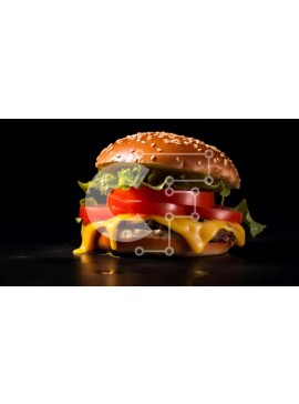 Σετ των 2 Intra Συλλεκτικό Ξύλινο Παζλ Plywood  4mm - Νόστιμο χάμπουργκερ με φρέσκα υλικά Σε Ξύλινο Κουτί - Διαστάσεις: 10x10 cm – 25 κομμάτια