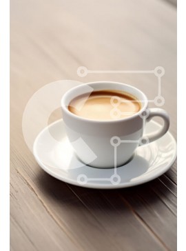 Σετ των 2 Intra Συλλεκτικό Ξύλινο Παζλ Plywood  4mm - Καφές σε λευκό φλιτζάνι σε ξύλινο τραπέζι Σε Ξύλινο Κουτί - Διαστάσεις: 10x10 cm – 25 κομμάτια