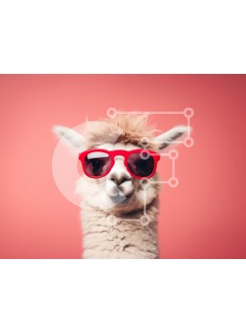 Σετ των 2 Intra Συλλεκτικό Ξύλινο Παζλ Plywood  4mm - Λάμα με γυαλιά ηλίου με αφράτα μαλλιά Σε Ξύλινο Κουτί - Διαστάσεις: 10x10 cm – 25 κομμάτια