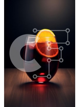 Σετ των 2 Intra Συλλεκτικό Ξύλινο Παζλ Plywood  4mm - Δροσιστικό ρόφημα με φέτα πορτοκαλιού Σε Ξύλινο Κουτί - Διαστάσεις: 10x10 cm – 25 κομμάτια