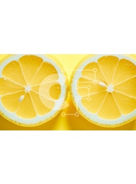 Σετ των 2 Intra Συλλεκτικό Ξύλινο Παζλ Plywood  4mm - Δικομμένα λεμόνια σε κίτρινο φόντο Σε Ξύλινο Κουτί - Διαστάσεις: 10x10 cm – 25 κομμάτια