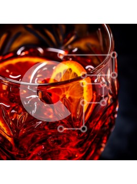 Σετ των 2 Intra Συλλεκτικό Ξύλινο Παζλ Plywood  4mm - Δροσιστικό κοκτέιλ με φέτα πορτοκαλιού Σε Ξύλινο Κουτί - Διαστάσεις: 10x10 cm – 25 κομμάτια