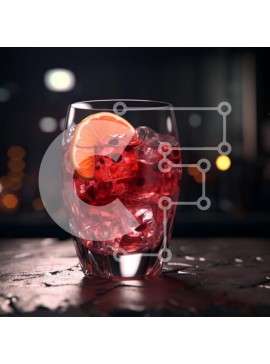 Σετ των 2 Intra Συλλεκτικό Ξύλινο Παζλ Plywood  4mm - Δροσιστικό ρόφημα σε ποτήρι με πάγο και φέτα πορτοκαλιού Σε Ξύλινο Κουτί - Διαστάσεις: 10x10 cm – 25 κομμάτια