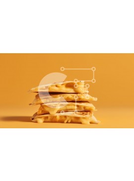 Σετ των 2 Intra Συλλεκτικό Ξύλινο Παζλ Plywood  4mm - Στοίβα Quesadillas με λιωμένο τυρί Σε Ξύλινο Κουτί - Διαστάσεις: 10x10 cm – 25 κομμάτια