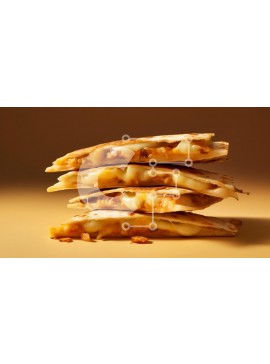 Σετ των 2 Intra Συλλεκτικό Ξύλινο Παζλ Plywood  4mm - Στοίβα Quesadillas με λιωμένο τυρί Σε Ξύλινο Κουτί - Διαστάσεις: 10x10 cm – 25 κομμάτια