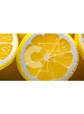 Σετ των 2 Intra Συλλεκτικό Ξύλινο Παζλ Plywood  4mm - Φρέσκες φέτες λεμονιού Σε Ξύλινο Κουτί - Διαστάσεις: 10x10 cm – 25 κομμάτια