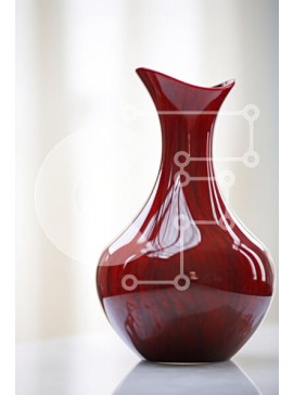 Intra Συλλεκτικό Ξύλινο Παζλ Plywood  4mm - Κομψό κόκκινο βάζο στην οθόνη Σε Ξύλινο Κουτί - Διαστάσεις Puzzle: 10x10 cm – 25 κομμάτια