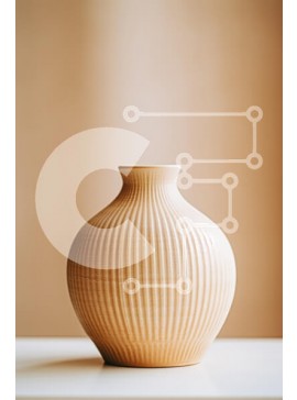 Intra Συλλεκτικό Ξύλινο Παζλ Plywood  4mm - Κομψό βάζο με υφή Σε Ξύλινο Κουτί - Διαστάσεις: 10x10 cm – 25 κομμάτια