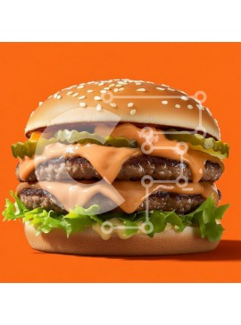 Σετ των 2 Intra Συλλεκτικό Ξύλινο Παζλ Plywood  4mm - Ζουμερό Διπλό Cheeseburger Σε Ξύλινο Κουτί - Διαστάσεις: 10x10 cm – 25 κομμάτια