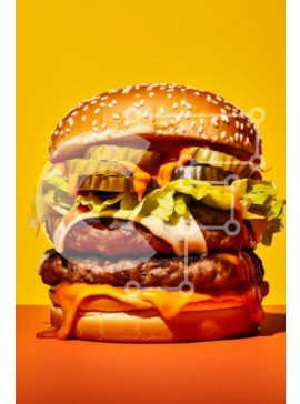 Σετ των 2 Intra Συλλεκτικό Ξύλινο Παζλ Plywood  4mm - Λαχταριστό μπιφτέκι με μαρούλι και τουρσί Σε Ξύλινο Κουτί - Διαστάσεις: 10x10 cm – 25 κομμάτια