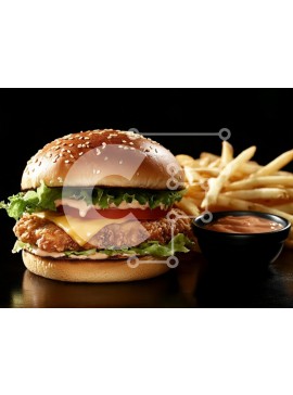 Σετ των 2 Intra Συλλεκτικό Ξύλινο Παζλ Plywood  4mm - Νόστιμο τηγανητό μπιφτέκι κοτόπουλου με πατάτες Σε Ξύλινο Κουτί - Διαστάσεις: 10x10 cm – 25 κομμάτια