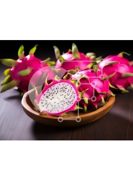 Σετ των 2 Intra Συλλεκτικό Ξύλινο Παζλ Plywood  4mm - Φρούτα Δράκου σε ένα ξύλινο μπολ Σε Ξύλινο Κουτί - Διαστάσεις: 10x10 cm – 25 κομμάτια