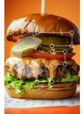 Σετ των 2 Intra Συλλεκτικό Ξύλινο Παζλ Plywood  4mm - Γκουρμέ χάμπουργκερ με φρέσκα υλικά Σε Ξύλινο Κουτί - Διαστάσεις: 10x10 cm – 25 κομμάτια