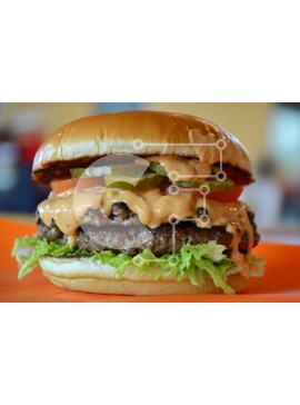 Σετ των 2 Intra Συλλεκτικό Ξύλινο Παζλ Plywood  4mm - Νόστιμο διπλό μπιφτέκι με φρέσκα υλικά Σε Ξύλινο Κουτί - Διαστάσεις: 10x10 cm – 25 κομμάτια