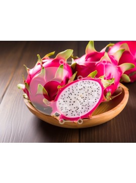 Σετ των 2 Intra Συλλεκτικό Ξύλινο Παζλ Plywood  4mm - Φρέσκα φρούτα δράκου σε ξύλινο μπολ Σε Ξύλινο Κουτί - Διαστάσεις: 10x10 cm – 25 κομμάτια