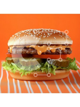 Σετ των 2 Intra Συλλεκτικό Ξύλινο Παζλ Plywood  4mm - Νόστιμο χάμπουργκερ με κουλούρι σουσαμιού Σε Ξύλινο Κουτί - Διαστάσεις: 10x10 cm – 25 κομμάτια