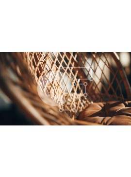 Intra Συλλεκτικό Ξύλινο Παζλ Plywood  4mm - Πλεκτή καρέκλα με βελούδινο μαξιλάρι Σε Ξύλινο Κουτί - Διαστάσεις Puzzle: 10x10 cm – 25 κομμάτια