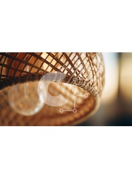 Intra Συλλεκτικό Ξύλινο Παζλ Plywood  4mm - Υφαντό αμπαζούρ Rattan Σε Ξύλινο Κουτί - Διαστάσεις Puzzle: 10x10 cm – 25 κομμάτια