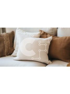 Intra Συλλεκτικό Ξύλινο Παζλ Plywood  4mm - Άνετη διάταξη μαξιλαριών σε καναπέ Σε Ξύλινο Κουτί - Διαστάσεις Puzzle: 10x10 cm – 25 κομμάτια