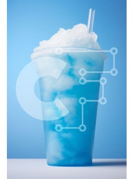 Σετ των 2 Intra Συλλεκτικό Ξύλινο Παζλ Plywood  4mm - Δροσιστικό μπλε ρόφημα με θρυμματισμένο πάγο Σε Ξύλινο Κουτί - Διαστάσεις: 10x10 cm – 25 κομμάτια