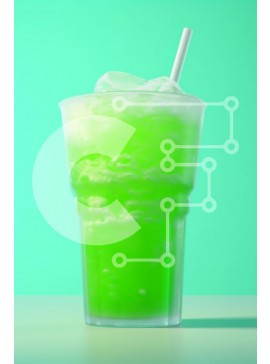 Σετ των 2 Intra Συλλεκτικό Ξύλινο Παζλ Plywood  4mm - Δροσιστικό πράσινο ρόφημα σε ένα καθαρό φλιτζάνι Σε Ξύλινο Κουτί - Διαστάσεις: 10x10 cm – 25 κομμάτια