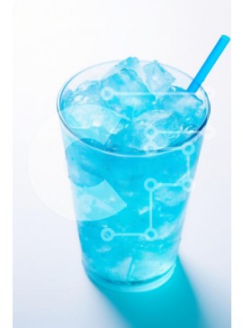 Σετ των 2 Intra Συλλεκτικό Ξύλινο Παζλ Plywood  4mm - Δροσιστικό μπλε ρόφημα με πάγο Σε Ξύλινο Κουτί - Διαστάσεις: 10x10 cm – 25 κομμάτια