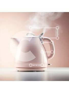 Intra Συλλεκτικό Ξύλινο Παζλ Plywood  4mm - Μοντέρνος ροζ βραστήρας με ατμό Σε Ξύλινο Κουτί - Διαστάσεις: 10x10 cm – 25 κομμάτια