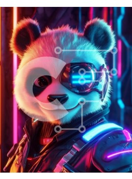 Σετ των 2 Intra Συλλεκτικό Ξύλινο Παζλ Plywood  4mm - Κυβερνητικός χαρακτήρας Panda Σε Ξύλινο Κουτί - Διαστάσεις: 10x10 cm – 25 κομμάτια