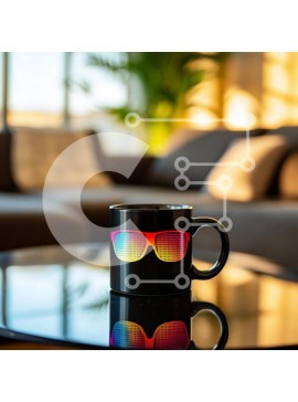 Intra Συλλεκτικό Ξύλινο Παζλ Plywood  4mm - Πολύχρωμη κούπα σε ένα άνετο σαλόνι Σε Ξύλινο Κουτί - Διαστάσεις Puzzle: 10x10 cm – 25 κομμάτια