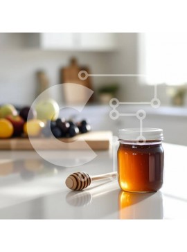 Σετ των 2 Intra Συλλεκτικό Ξύλινο Παζλ Plywood  4mm - Βάζο μελιού και φρούτα στη φωτεινή κουζίνα Σε Ξύλινο Κουτί - Διαστάσεις: 10x10 cm – 25 κομμάτια