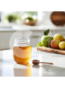 Σετ των 2 Intra Συλλεκτικό Ξύλινο Παζλ Plywood  4mm - Βάζο με μέλι στον πάγκο της κουζίνας με μήλα Σε Ξύλινο Κουτί - Διαστάσεις: 10x10 cm – 25 κομμάτια