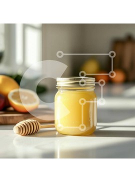 Σετ των 2 Intra Συλλεκτικό Ξύλινο Παζλ Plywood  4mm - Βάζο με μέλι με φρούτα σε έναν πάγκο Σε Ξύλινο Κουτί - Διαστάσεις: 10x10 cm – 25 κομμάτια