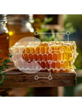 Σετ των 2 Intra Συλλεκτικό Ξύλινο Παζλ Plywood  4mm - Χρυσή κηρήθρα σε ξύλινη επιφάνεια Σε Ξύλινο Κουτί - Διαστάσεις: 10x10 cm – 25 κομμάτια