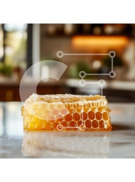 Σετ των 2 Intra Συλλεκτικό Ξύλινο Παζλ Plywood  4mm - Φρέσκια κηρήθρα σε μαρμάρινη επιφάνεια Σε Ξύλινο Κουτί - Διαστάσεις: 10x10 cm – 25 κομμάτια