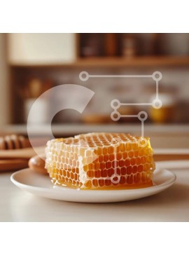 Σετ των 2 Intra Συλλεκτικό Ξύλινο Παζλ Plywood  4mm - Φρέσκια κηρήθρα σε ένα πιάτο Σε Ξύλινο Κουτί - Διαστάσεις: 10x10 cm – 25 κομμάτια