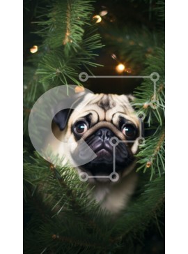 Σετ των 2 Intra Συλλεκτικό Ξύλινο Παζλ Plywood  4mm - Εορταστική πατημασιά σε πεύκο Σε Ξύλινο Κουτί - Διαστάσεις: 10x10 cm – 25 κομμάτια