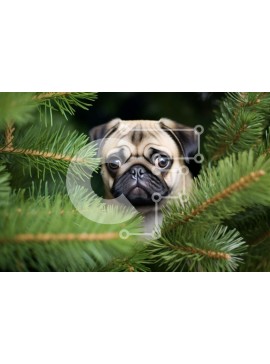 Σετ των 2 Intra Συλλεκτικό Ξύλινο Παζλ Plywood  4mm - Περίεργη πατημασιά ανάμεσα σε κλαδιά πεύκου Σε Ξύλινο Κουτί - Διαστάσεις: 10x10 cm – 25 κομμάτια