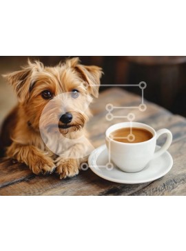 Σετ των 2 Intra Συλλεκτικό Ξύλινο Παζλ Plywood  4mm - Σκύλος με καφέ Σε Ξύλινο Κουτί - Διαστάσεις: 10x10 cm – 25 κομμάτια