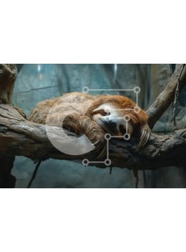 Σετ των 2 Intra Συλλεκτικό Ξύλινο Παζλ Plywood  4mm - Sleeping Sloth σε ένα κλαδί δέντρου Σε Ξύλινο Κουτί - Διαστάσεις: 10x10 cm – 25 κομμάτια