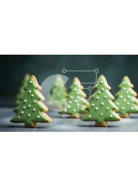 Σετ των 2 Intra Συλλεκτικό Ξύλινο Παζλ Plywood  4mm - Μπισκότα Χριστουγεννιάτικου Δέντρου Σε Ξύλινο Κουτί - Διαστάσεις: 10x10 cm – 25 κομμάτια