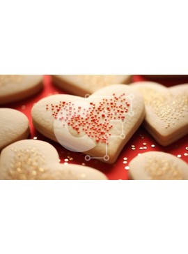 Σετ των 2 Intra Συλλεκτικό Ξύλινο Παζλ Plywood  4mm - Μπισκότα σε σχήμα καρδιάς με πασπάλισμα Σε Ξύλινο Κουτί - Διαστάσεις: 10x10 cm – 25 κομμάτια