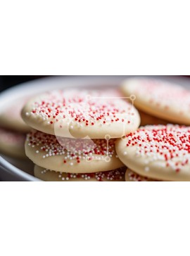 Σετ των 2 Intra Συλλεκτικό Ξύλινο Παζλ Plywood  4mm - Πιάτο μπισκότων με κόκκινα και άσπρα ψεκάσματα Σε Ξύλινο Κουτί - Διαστάσεις: 10x10 cm – 25 κομμάτια